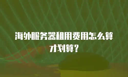 海外服务器租用费用怎么算才划算？