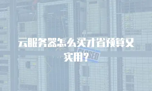 云服务器怎么买才省预算又实用？