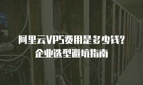 阿里云VPS费用是多少钱？企业选型避坑指南
