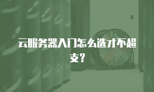 云服务器入门怎么选才不超支？