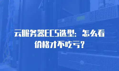 云服务器ECS选型：怎么看价格才不吃亏？