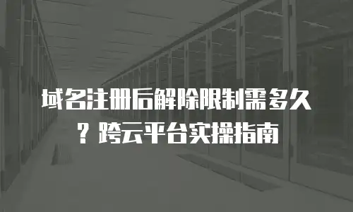 域名注册后解除限制需多久？跨云平台实操指南
