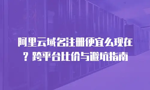 阿里云域名注册便宜么现在？跨平台比价与避坑指南