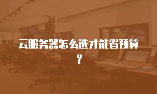 云服务器怎么选才能省预算？