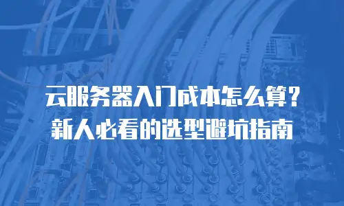 云服务器入门成本怎么算？新人必看的选型避坑指南