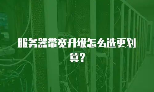 服务器带宽升级怎么选更划算？