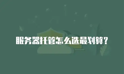 服务器托管怎么选最划算？