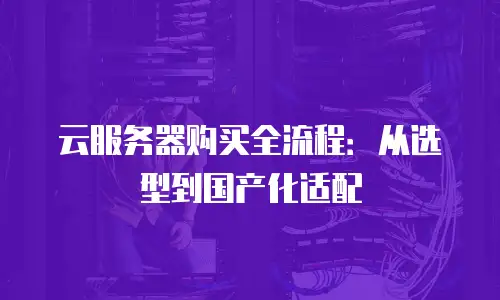 云服务器购买全流程：从选型到国产化适配
