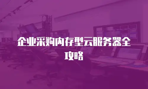 企业采购内存型云服务器全攻略