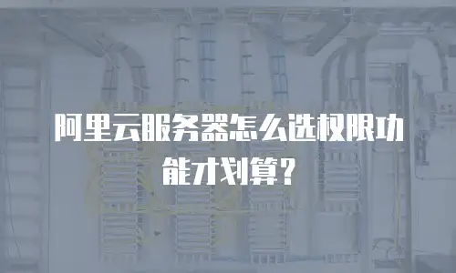 阿里云服务器怎么选权限功能才划算？