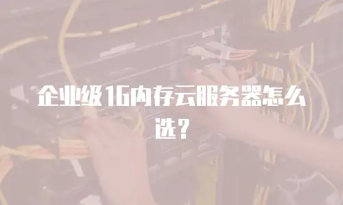 企业级1G内存云服务器怎么选？
