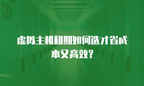 虚拟主机租期如何选才省成本又高效？