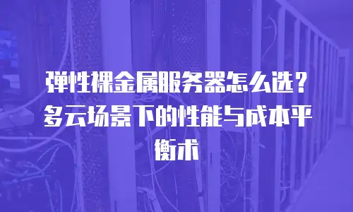 弹性裸金属服务器怎么选？多云场景下的性能与成本平衡术
