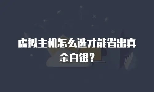 虚拟主机怎么选才能省出真金白银？