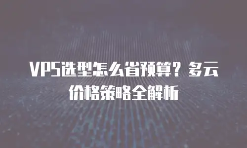 VPS选型怎么省预算？多云价格策略全解析