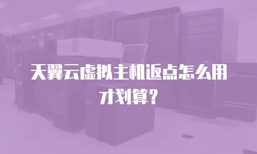 天翼云虚拟主机返点怎么用才划算？