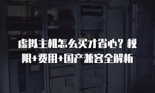 虚拟主机怎么买才省心？权限+费用+国产兼容全解析