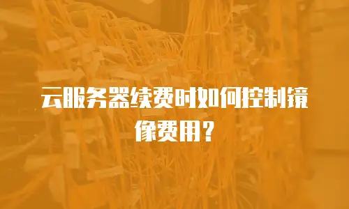 云服务器续费时如何控制镜像费用？