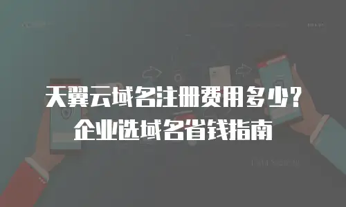 天翼云域名注册费用多少？企业选域名省钱指南