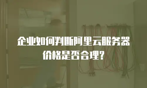 企业如何判断阿里云服务器价格是否合理？