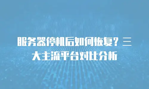 服务器停机后如何恢复？三大主流平台对比分析