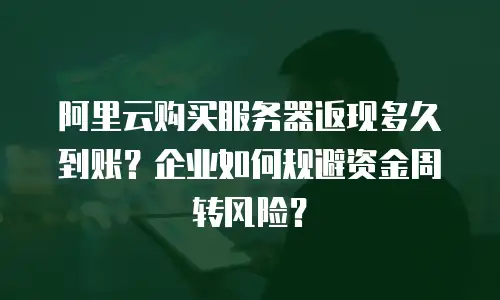 阿里云购买服务器返现多久到账？企业如何规避资金周转风险？