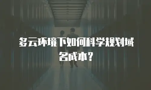 多云环境下如何科学规划域名成本？