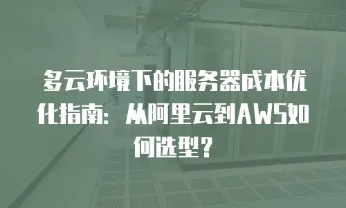 多云环境下的服务器成本优化指南：从阿里云到AWS如何选型？