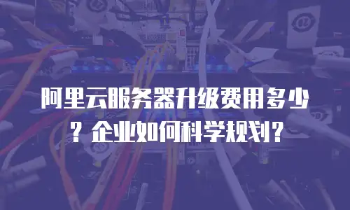 阿里云服务器升级费用多少？企业如何科学规划？