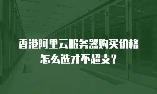 香港阿里云服务器购买价格怎么选才不超支？