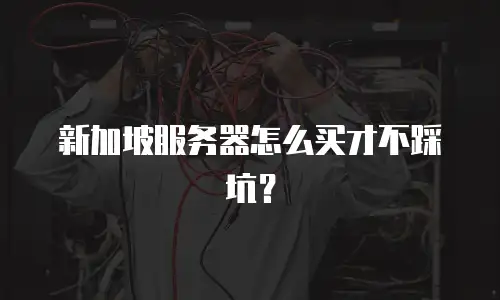 新加坡服务器怎么买才不踩坑？