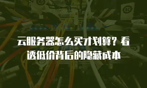 云服务器怎么买才划算？看透低价背后的隐藏成本