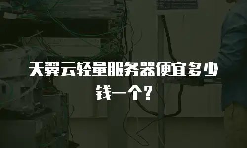 天翼云轻量服务器便宜多少钱一个？