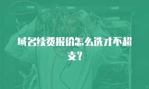 域名续费报价怎么选才不超支？