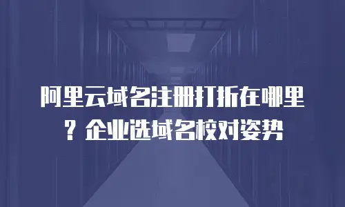 阿里云域名注册打折在哪里？企业选域名校对姿势