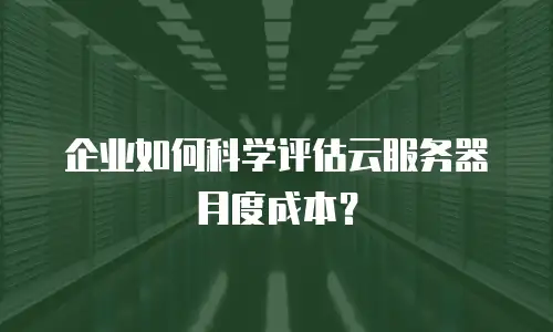 企业如何科学评估云服务器月度成本？