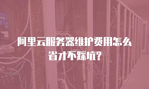 阿里云服务器维护费用怎么省才不踩坑？