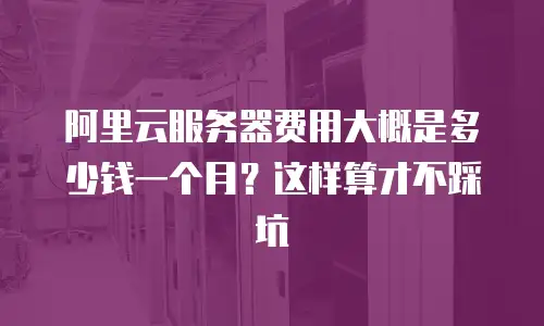 阿里云服务器费用大概是多少钱一个月？这样算才不踩坑