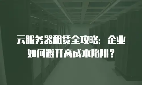 云服务器租赁全攻略：企业如何避开高成本陷阱？