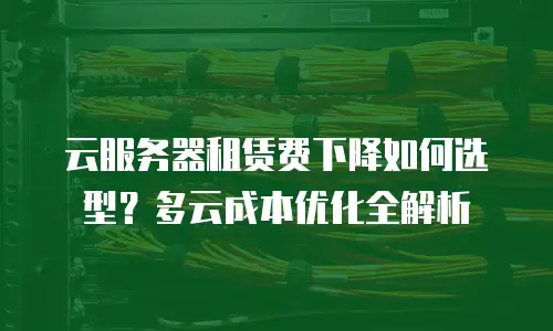 云服务器租赁费下降如何选型？多云成本优化全解析