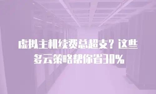 虚拟主机续费总超支？这些多云策略帮你省30%