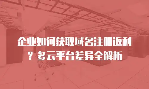 企业如何获取域名注册返利？多云平台差异全解析