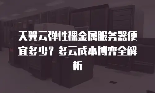 天翼云弹性裸金属服务器便宜多少？多云成本博弈全解析