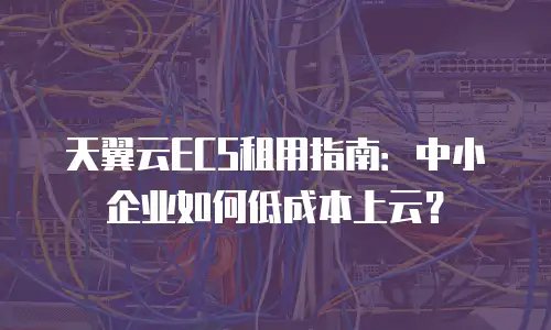 天翼云ECS租用指南：中小企业如何低成本上云？