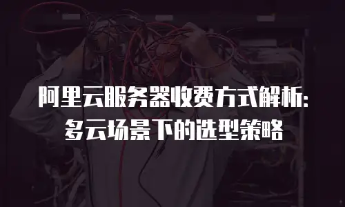 阿里云服务器收费方式解析：多云场景下的选型策略