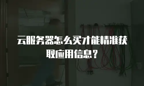 云服务器怎么买才能精准获取应用信息？