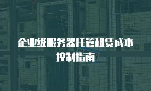 企业级服务器托管租赁成本控制指南