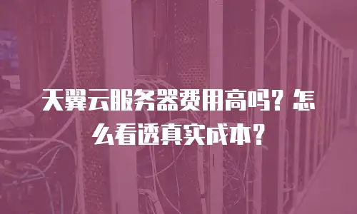 天翼云服务器费用高吗？怎么看透真实成本？
