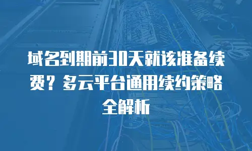 域名到期前30天就该准备续费？多云平台通用续约策略全解析