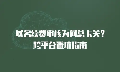 域名续费审核为何总卡关？跨平台避坑指南
